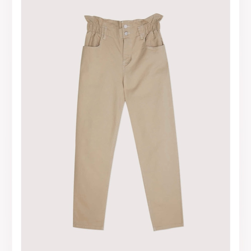 Oak + Fort Khaki Paperbag-waist Pants, Size M